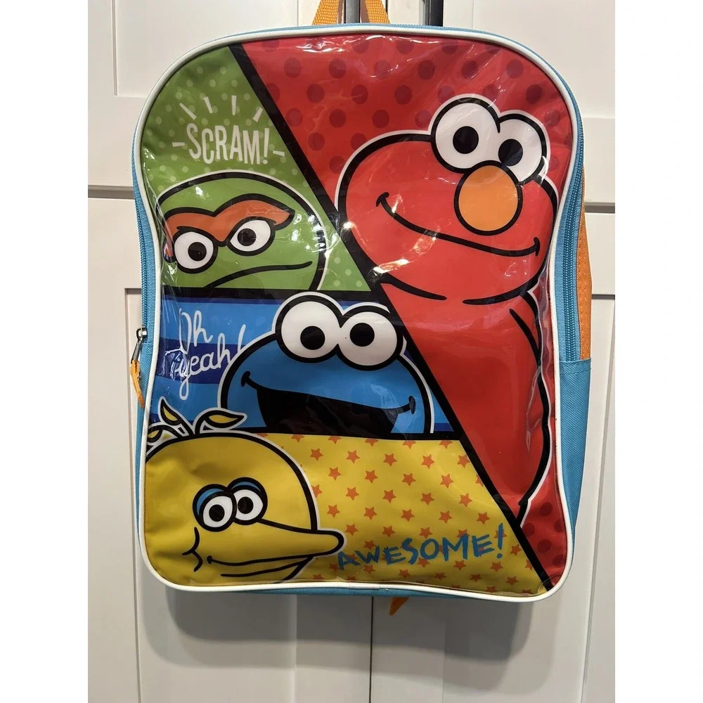 Sesame‎ Street Elmo Big Bird Cookie Monster Osacar Backpack Bag 15